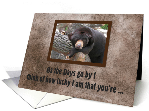 Black Bear, As the Days go by, Thinking of you, Humor card (513533)