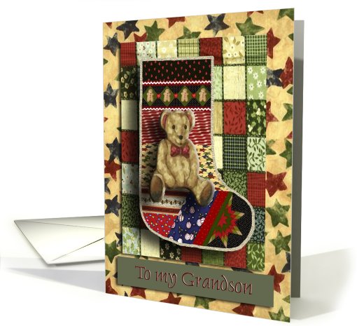 Teddy Bear Stocking with Stars / Baby's First Christmas /... (513721)