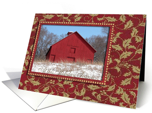Red Barn, At this Holiday Season, In Remembrance card (516467)
