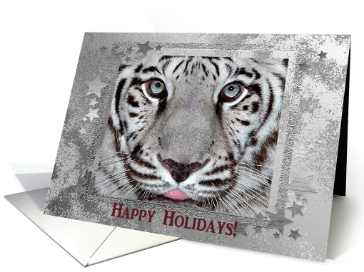 White Tiger, Happy Holidays card (517234)