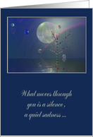 What moves through you is a silence..., Sympathy, Loss of Godson card