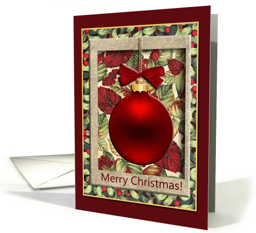 Red Ornament, Merry Christmas, Customers card (531605)