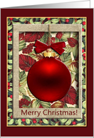Red Ornament, Merry Christmas, Customers card