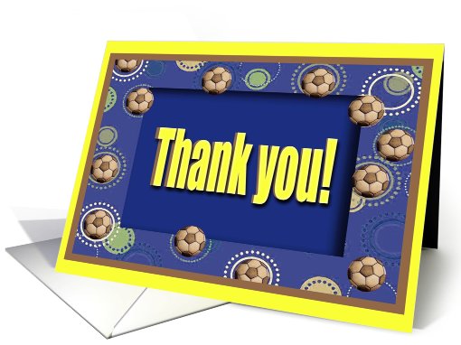 Thank you to Soccer Coach, Soccer Balls card (548911)