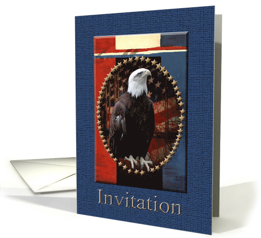 Eagle with Red, White and Blue, Eagle Scout Invitation card (552314)