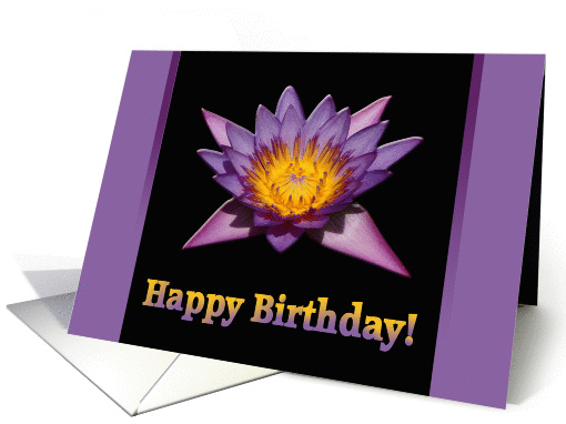 Water Lilly, Happy Birthday, July's Birth Flower card (552883)