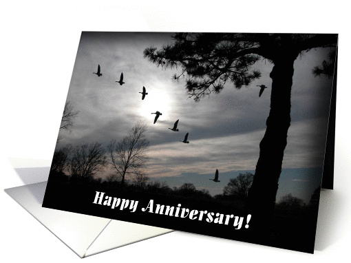 Flight at Sundown, Happy Anniversary! card (552895)