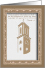 Ordination for Preacher, Church Tower, Celebrate, Invitation card