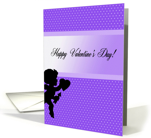 Cupid and Hearts in Purple, Valentine's Day For Husband card (567243)