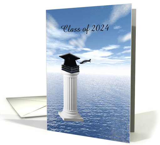 Class of 2024 Graduation, Pedestal, Cap, and Books card (571883)