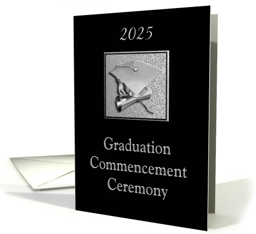 2025, Graduation Commencement Ceremony, Silver & Black,... (572787)