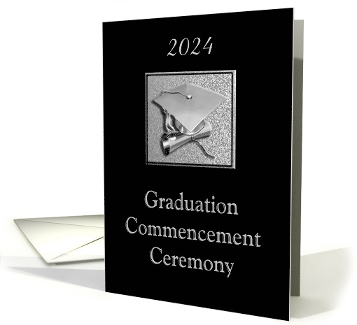 2024, Graduation Commencement Ceremony, Silver & Black,... (572787)