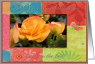 Orange Begonia / Thanks for a job well done you are the best card