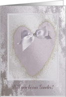 Lavender Heart with Bow, Greeter card