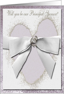 Lavender Heart with Bow, Principal Sponsor card