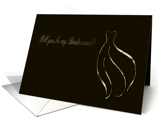 Sepia Dress, Bridesmaid, To my Best Friend card (588402)
