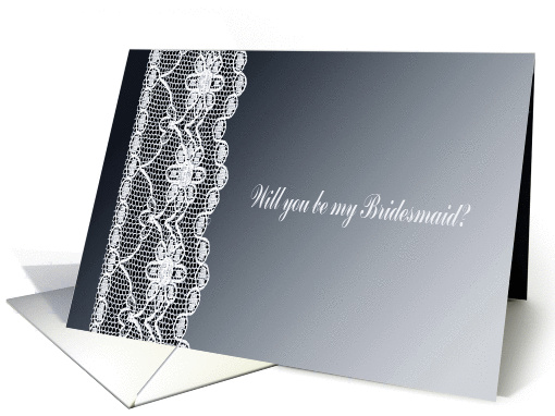 Lace on Blue, Bridesmaid card (590461)