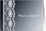 Lace on Blue, Bridesmaid card