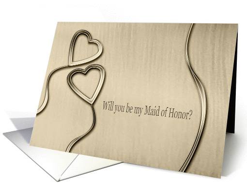 Two Gold Hearts, Maid of Honor card (593540)