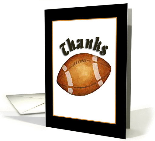 Thank you, Coach, Football card (603872)