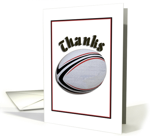 Thank you, Coach, Rugby Ball card (603938)