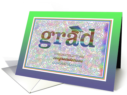 Congratulations, Graduation, Cap, White card (605458)
