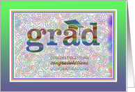 Congratulations, Graduation, Cap, White card