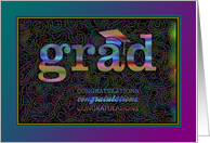 Congratulations, Graduation, Cap, Black card