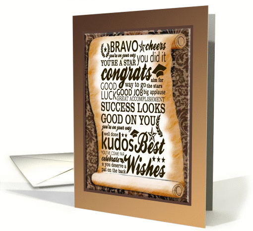 Congratulations, Graduation, Diploma card (605623)