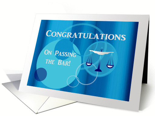 Congratulations, Passing the Bar, Scales, Aqua Blue Circle... (608669)