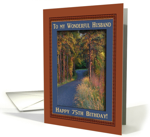 Birthday, 75th, To Husband, Colors at Sundown card (612226)