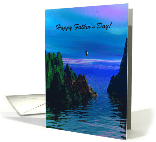 Father's Day Eagle on the River card (617981)