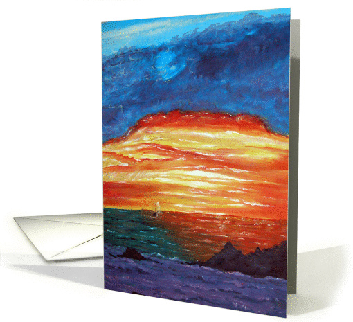 Father's Day, Sailing at Sunset, for Friend card (617986)