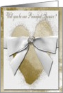 Invitation, Principal Sponsor, Gold Hearts with Bow card