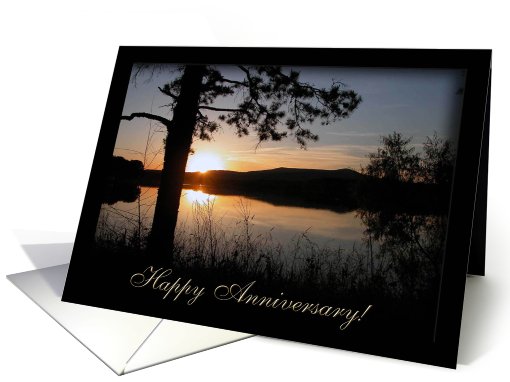 Anniversary, Father and Step Mother, Mountain Lake card (635233)