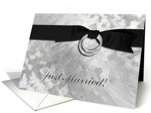 Announcement, Just Married, Tie the Knot, Silver card (637016)