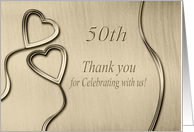 Thank you, 50th Anniversary, Two Hearts card