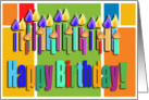 Happy Birthday from all of us, Colorful Candles card