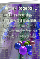 bocce ball, History card
