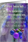 bocce ball, History card