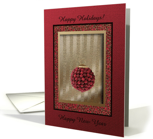 Cranberry Ornament, Happy Holidays, Custom Text card (693577)