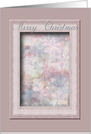 Pastel Snowflakes, Merry Christmas from our new home card