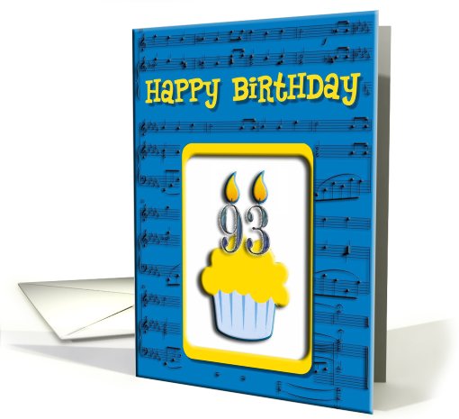 93rd Birthday Cupcake, Happy Birthday card (699854)