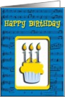 111th Birthday Cupcake, Happy Birthday card