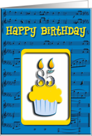 85th Birthday Cupcake, Happy Birthday card