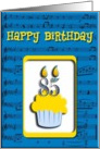 85th Birthday Cupcake, Happy Birthday card