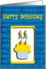 77th Birthday Cupcake, Happy Birthday card