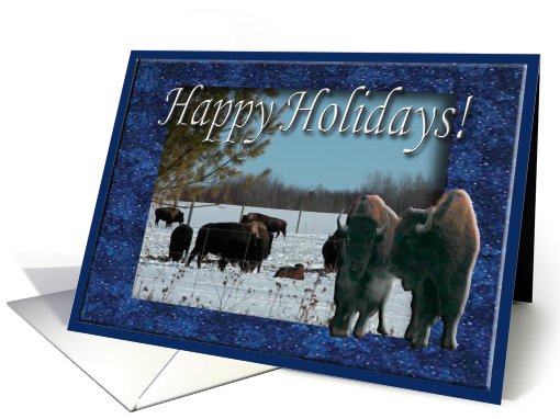 Buffalo, Happy Holidays, Huffing and Puffing card (701451)