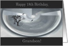 Birthday Greetings, 18th Birthday for Grandson, Into the Clouds card