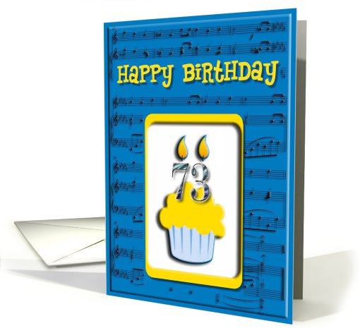 73rd Birthday Cupcake card (707374)